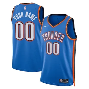 Oklahoma City Thunder Nike Unisex Swingman Custom Jersey Blue Icon Edition