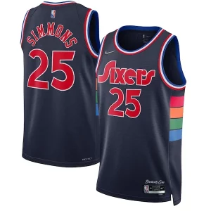 Ben Simmons Philadelphia 76ers Nike 2021/22 Swingman Jersey City Edition Navy
