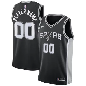 San Antonio Spurs Nike Swingman Custom Jersey Black Icon Edition