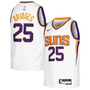 Mikal Bridges Phoenix Suns Nike Youth Swingman JerseyAssociation Edition White/Purple