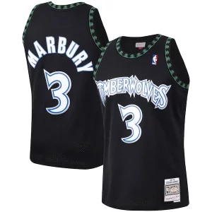 Stephon Marbury Minnesota Timberwolves 1997/98 Hardwood Classics Swingman Jersey Black