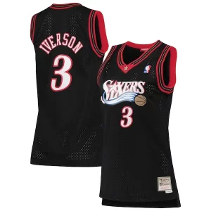 Allen Iverson Philadelphia 76ers Women's 2000/01 Hardwood Classics Swingman Jersey Black