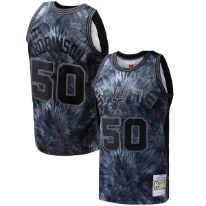 David Robinson San Antonio Spurs Hardwood Classics 1998/99 Tie-Dye Swingman Jersey Black