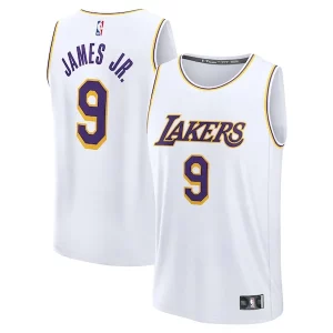 Bronny James Los Angeles Lakers Fast Break Replica Player Jersey Association Edition White