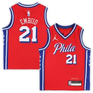 Joel Embiid Philadelphia 76ers Jordan Brand Preschool 2022/23 Replica Jersey Statement Edition Red