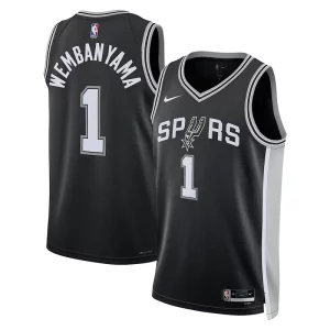 Victor Wembanyama San Antonio Spurs Nike Unisex 2023 NBA Draft First Round Pick Swingman Jersey Icon Edition Black