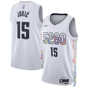 Nikola Jokic Denver Nuggets Nike Unisex 2024/25 Swingman Player Jersey City Edition White