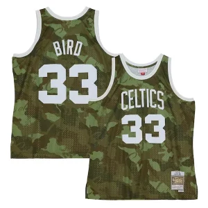 Larry Bird Boston Celtics Hardwood Classics 1985/86 Ghost Green Swingman Jersey Camo