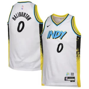 Tyrese Haliburton Indiana Pacers Nike Youth 2024/25 Swingman Player Jersey City Edition White