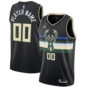 Milwaukee Bucks Jordan Brand Swingman Custom Jersey Statement Edition Black