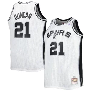 Tim Duncan San Antonio Spurs Big & Tall Hardwood Classics 1998/99 Swingman Jersey White/Black