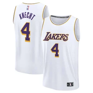 Dalton Knecht Los Angeles Lakers Fast Break Replica Player Jersey Association Edition White