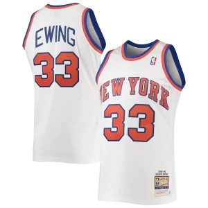 Patrick Ewing New York Knicks 1985/86 Hardwood Classics Authentic Jersey White