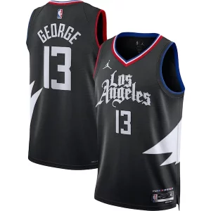 Paul George LA Clippers Jordan Brand Unisex Swingman Jersey Statement Edition Black