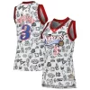 Allen Iverson Philadelphia 76ers Women's 2000 Doodle Swingman Jersey White