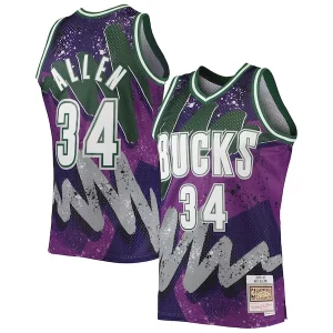 Ray Allen Milwaukee Bucks Hardwood Classics 2000/01 Hyper Hoops Swingman Jersey Purple