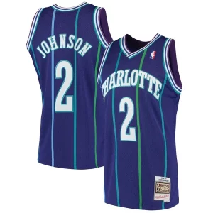 Larry Johnson Charlotte Hornets 1994/95 Hardwood Classics Swingman Jersey Purple
