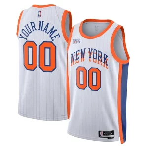 New York Knicks Nike Unisex 2024/25 Custom Swingman Jersey City Edition White