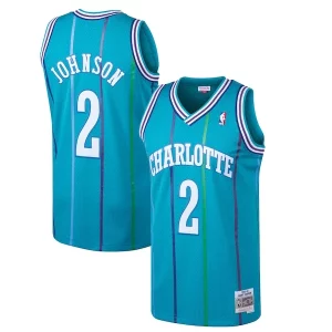Larry Johnson Charlotte Hornets 1992/93 Hardwood Classics Swingman Jersey Teal