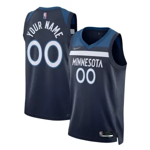 Minnesota Timberwolves Nike 2021/22 Diamond Swingman Custom Jersey Icon Edition Navy