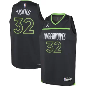 Karl-Anthony Towns Minnesota Timberwolves Jordan Brand Youth Swingman Jersey Statement Edition Black