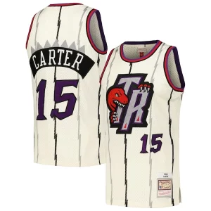 Vince Carter Toronto Raptors Chainstitch Swingman Jersey Cream