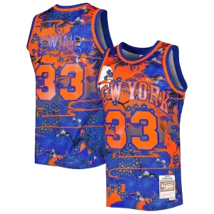 Patrick Ewing New York Knicks 1985/86 Hardwood Classics Lunar New Year Swingman Jersey Blue