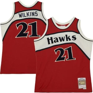Dominique Wilkins Atlanta Hawks 1986/87 Hardwood Classics Off-Court Swingman Jersey Red