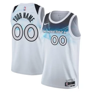 Minnesota Timberwolves Nike Unisex 2024/25 Custom Swingman Jersey City Edition White