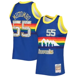 Dikembe Mutombo Denver Nuggets 1996/97 Hardwood Classics NBA 75th Anniversary Diamond Swingman Jersey Royal