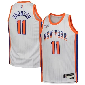 Jalen Brunson New York Knicks Nike Youth 2024/25 Swingman Player Jersey City Edition White
