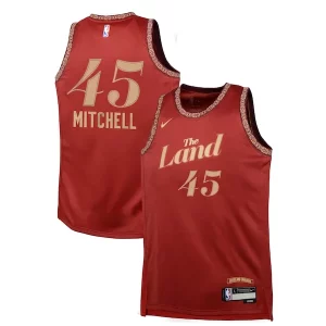Donovan Mitchell Cleveland Cavaliers Nike Youth Swingman Replica Jersey City Edition Wine