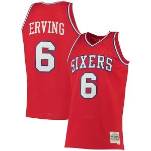 Julius Erving Philadelphia 76ers 1982/83 Big & Tall Hardwood Classics Swingman Jersey Red
