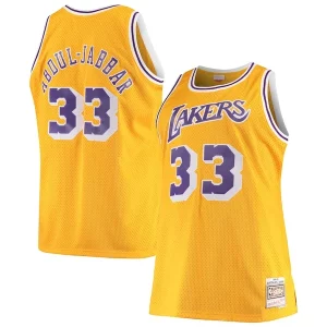 Kareem Abdul-Jabbar Los Angeles Lakers 1984/85 Big & Tall Hardwood Classics Swingman Jersey Gold