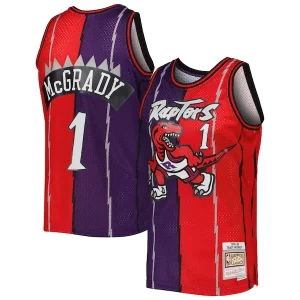 Tracy McGrady Toronto Raptors Hardwood Classics 1998/99 Split Swingman Jersey Purple/Red