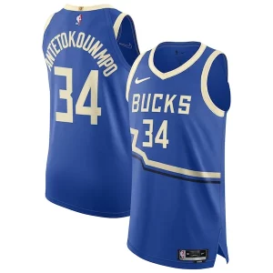 Giannis Antetokounmpo Milwaukee Bucks Nike 2024/25 Authentic Player Jersey City Edition Royal