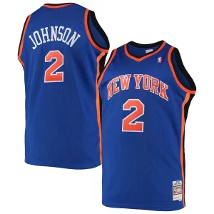 Larry Johnson New York Knicks 1998/99 Big & Tall Hardwood Classics Swingman Jersey Blue