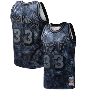 Alonzo Mourning Miami Heat Hardwood Classics 1996/97 Tie-Dye Swingman Jersey Black