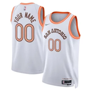 San Antonio Spurs Nike Unisex 2023/24 Custom Swingman Jersey White City Edition