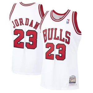 Michael Jordan Chicago Bulls 1997/98 Hardwood Classics Authentic Jersey White/Black/Scarlet