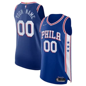 Philadelphia 76ers Nike 2021/22 Diamond Authentic Custom Jersey Icon Edition Royal