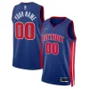 Detroit Pistons Nike 2021/22 Diamond Swingman Custom Jersey Icon Edition Blue