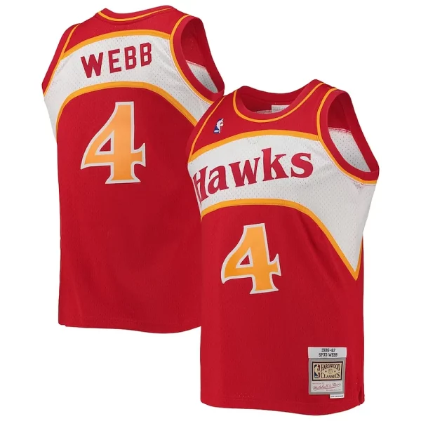 Spud Webb Atlanta Hawks Hardwood Classics Swingman Jersey Red