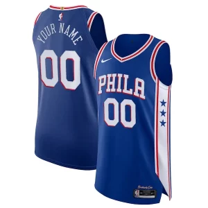 Philadelphia 76ers Nike Custom Authentic Jersey Icon Edition Royal