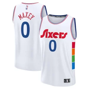 Tyrese Maxey Philadelphia 76ers 2024/25 Fast Break Player Jersey City Edition White