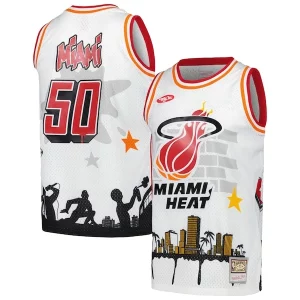 Miami Heat x Tats Cru Hardwood Classics Fashion Jersey White