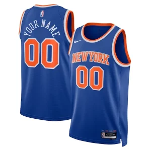 New York Knicks Nike Unisex Swingman Custom Jersey Blue Icon Edition