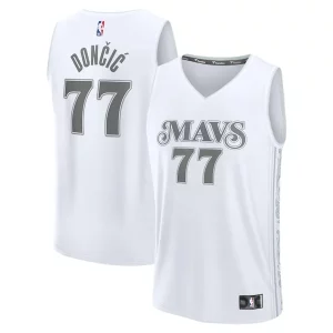 Luka Dončić Dallas Mavericks Youth 2024/25 Fast Break Player Jersey City Edition White