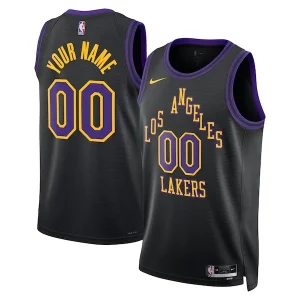 Los Angeles Lakers Nike Unisex 2023/24 Custom Swingman Jersey Black City Edition