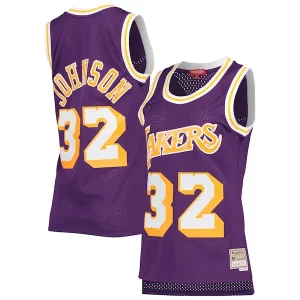 Magic Johnson Los Angeles Lakers Women's Hardwood Classics 1984/85 Swingman Jersey Purple